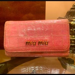 👠SOLD ON EBAY👠 MIU MIU Pink Leather Key Holder